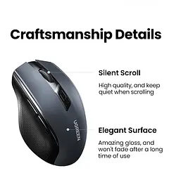 Маніпулятор миша бездротова UGREEN MU006 Ergonomic Wireless Mouse Blue - мініатюра 9