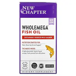 Жирні кислоти New Chapter Wholemega Fish Oil 120 капсул - мініатюра 3
