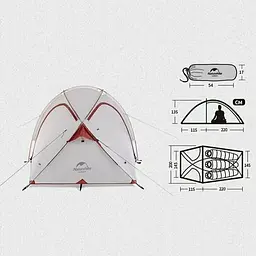 Туристичний намет Naturehike Hiby (4-х місний) - мініатюра 5