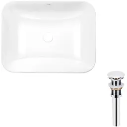 Комплект Qtap Scorpio: Раковина врізна прямокутна 510х390х145 мм White + Донний клапан PU02 (QT1411K490WN47290)
