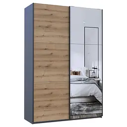 Шафа-купе Doros G-Caiser 1 ДСП/1 дзеркало 160х60х240 см Дуб Евок/Графітовий (42005072) - мініатюра 7