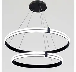 Чорна двоярусна LED люстра MD78099/80+60BK Artlight 184 Вт - мініатюра 4