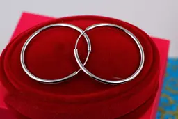 Сережки кільця Xuping Jewelry 3,5 см сріблясті