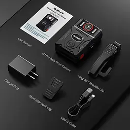 Нагрудний відеореєстратор BOBLOV M7 Pro 4K 128GB GPS міні з потужним акумулятором, поворотним об'єктивом, кут огляду 127° - мініатюра 6