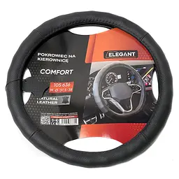 Чохол керма Elegant M 37-38 см Масаж Перфорація 1 шов Шкіра Чорний (EL105 636)