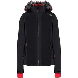Куртка CMP Woman Jacket Zip Hood Black XXS (1097-30W0666-U901 34)