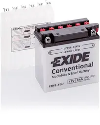 Мото акумулятор EXIDE CONVENTIONAL 6СТ-9Ah Аз 12В 85А (EN) 12N9-4B-1