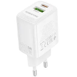 МЗП Borofone BN27 Fuente PD20W+QC3.0 (1USB-A/1C) White - мініатюра 3
