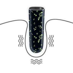 Вібратор для клітора Lovetoy Music Massager Glow In The Dark 8.5 см чорний - мініатюра 6