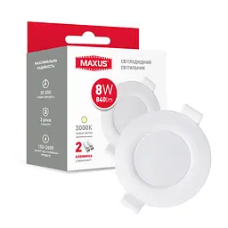 Точковий світильник Maxus 8W тепле світло (1-SDL-005-01) - мініатюра 1
