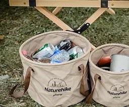 Складне відро Naturehike NH20SJ040 для води із ПВХ 20л (Зелений) - мініатюра 5