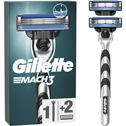 Станок для гоління чоловічий Gillette Mach3 з двома змінними картриджами