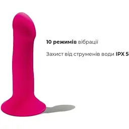Двошаровий ділдо з вібрацією Adrien Lastic Hitsens 2 Pink - мініатюра 4