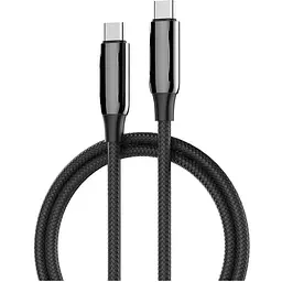 Дата кабель USB-C to USB-C 1.0m (PVC+Aluminum Alloy) (PD Fast Charging 240W) 5А black ColorWay (CW-CBPDCC069-BK)