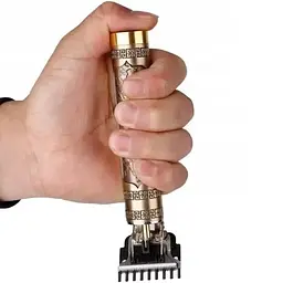 Машинка для стрижки Shuke T9 на акумуляторі з 4 насадками металева - мініатюра 3