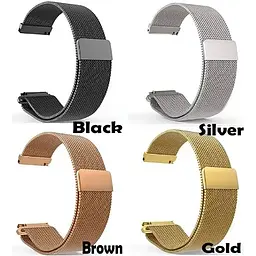 Ремінець BeCover Milanese Style для Xiaomi iMi KW66 (22 mm)/Mi Watch Color/Haylou LS01/Watch S1 Active Brown (707744) - мініатюра 3