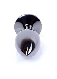 Металева анальна пробка з кристалом Boss Jewellery Dark Silver 7 см (рожевий) - мініатюра 5