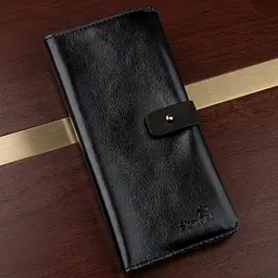 Гаманець чоловічий вертикальний зі шкіри алькор SHVIGEL 16204 чорний