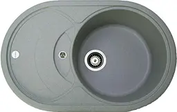 Кухонна мийка Adamant SHELL світло-сіра 770x495x200 мм, з крилом 77 см