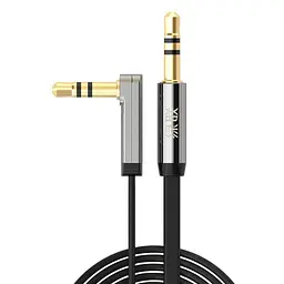 Аудіо кабель AUX Ugreen AV119 3.5mm Male to 3.5mm Male Straight to angle flat Cable 3m (10728)