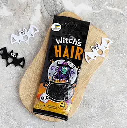Жувальні цукерки Halloween Witch's Hair зі смаком чорної смородини 160 г - мініатюра 2