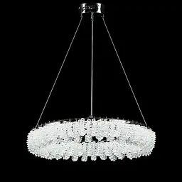 Сучасна підвісна кришталева люстра L33038/600/1 LED (CH) хром, 120 Вт, діаметр 60 см, від 14 до 22 м2 - мініатюра 4