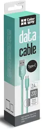 Кабель 2m USB 2.0 AM/Type-C Colorway (CW-CBUC008-MT) Mint