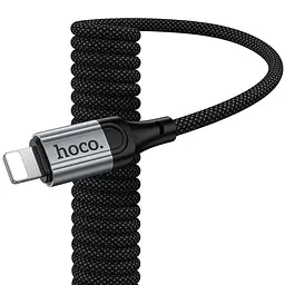 Дата кабель Hoco X121 Nuevo USB to Lightning 2.4A 1.5 м Black - мініатюра 4