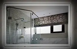 Дзеркало Dusel DE-M3051 70x90 Сенсорне включення + підігрів + годинник / темп, Білий - мініатюра 3
