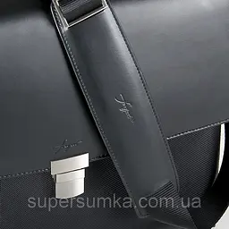 Діловий портфель зі шкіри та нейлону Fouquet NBC-1002M Чорний - мініатюра 6