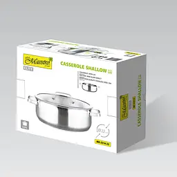 Каструля з кришкою Maestro MR-3514-22 22 см 2 л срібляста - мініатюра 3