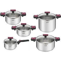 Набір посуду Cook&Clip, 10предметів, нержавіюча сталь,бакеліт, скло Tefal kuh0014726 - мініатюра 5