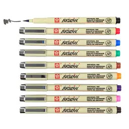 Лінер-пензель Sakura PIGMA Brush Чорний - мініатюра 2