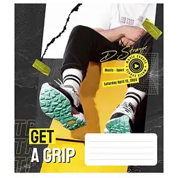Зошит учнівський "Get a grip" 048-3304L-1 у лінію, 48 аркушів