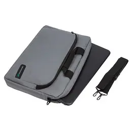 Сумка для ноутбука Grand-X 15.6" SB-129 Grey Ripstop Nylon (SB-129G) - мініатюра 3