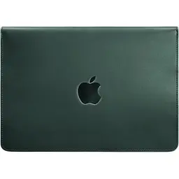 Шкіряний чохол-конверт BlankNote на магнітах для MacBook 13 Зелений Crazy Horse