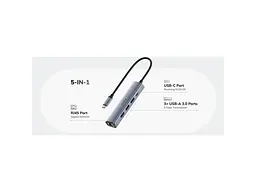 USB-хаб CUDY UH605 Grey - мініатюра 3