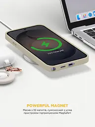 Силиконовый чехол с MagSafe для Samsung Galaxy S26 Ultra 5G, ICON2 MagCase, бежевый, противоударный, панель с мягкой подкладкой, защита всего корпуса, поддержка беспроводной зарядки, совместим с защитными стеклами и пленками, ArmorStandart (ARM88795) - мініатюра 8