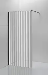 Душова стінка Imprese Walk-In з профілем та тримачем, 100x200 см, скло mávat black matt s09110004MV, інтимато, чорний матовий - мініатюра 3