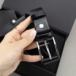 Подарунковий чоловічий набір Handycover 2503 (портмоне та ремінь) чорний в коробці - мініатюра 6