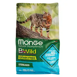 Сухий корм для котів Monge Cat Bwild Gr.Free, тунець, 1,5 кг - мініатюра 2