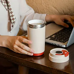 Термокухоль Quange Vacuum Coffee Cup KF102-430 Beige [SJ090401] [118574] - мініатюра 2