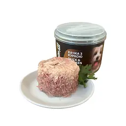 Консерви AnimAll для собак, качка з куркою в ніжному желе, 195 г