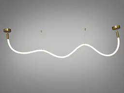 Люстра стельова LED Diasha SY9610-2000GAB Шланг, 22W, бронзова, сучасний стиль для коридору, вітальні, спальні, кафе, ресторану - мініатюра 2