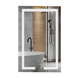 Дзеркало Lidz Kubis 800x500 з LED-підсвічуванням Touch, з антизапотіванням, з диммером яскравості LD78LF9365080