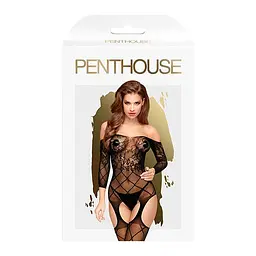 Бодістокінг із флористично-геометричним орнаментом Penthouse - Top-Notch Black S/L Penthouse IG5201; SO4384 94409 - мініатюра 3