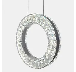 Одинарний кришталевий LED-підвіс Artlight 7270/201CH кільце, хром, 23 Вт - мініатюра 5