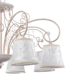 Люстра підвісна Brille з абажуром класична E14 40W WH (BKL-572S/8) - мініатюра 4