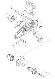 Корпус електропили (2 половинки) Makita UC3041A, UC3541A, UC4041A (187869-0) - мініатюра 6