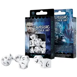 Набір кубиків Classic RPG White & black Dice Set , 7 шт. (SCLE02)